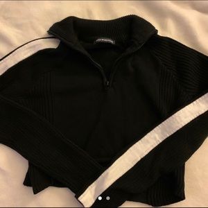 black half zip sweater from brandy